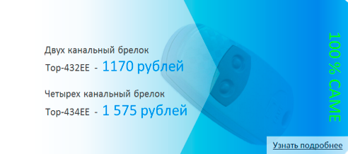 Брелки CAME